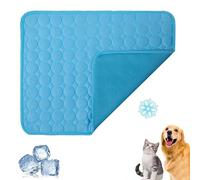 Generisch Paw Frost Tapis rafraîchissant pour chiens - Respirant - Tapis auto-rafraîchissant - Lavable pour la maison, le jardin ou les déplacements - Bleu, M (7,5 kg ou moins))