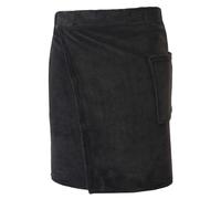 Generisch Peignoir de bain portable uni avec serviette de bain à fermeture de poche, Noir , L