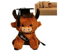Generisch Peluche - 9,84 pouces PP coton PP peluche vache des hautes terres | 25 cm de boeuf douce pour femmes, hommes, , remise de diplôme, maternelle, école secondaire, collège