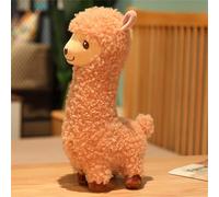 Generisch Peluche alpaga - Peluche alpaga - Peluche douce en laine d'agneau - Coussin lama - Cadeau pour enfants, filles et garçons (33 cm)