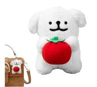 Generisch Peluche Animal Bod Sac en Peluche Charme | Chiots Tenir Tomates Sac à Dos - Pendentif, Sac à Clé Mignon Sac Charme Dessin Animé Animale en Peluche pour Filles Femmes