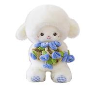 Generisch Peluche d'agneau pour bébé - 30 cm - Peluche douce et douillette - Mouton en peluche - Pour chambre à coucher, salon, canapé, lit, voiture, chambre d'enfant
