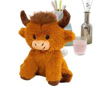 Generisch Peluche de vache - Jolie de ferme assise réaliste - Vache en peluche - Comme coussin de canapé, cadeau d'adieu, câlin, sieste, chambre d'enfant, chambre à coucher, salle de jeux