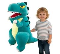 Generisch Peluche dinosaure XXL - Peluche douce - T-Rex à câliner et s'asseoir - Cadeau pour enfants et adultes - Bleu - 80 cm