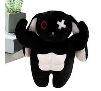 Generisch Peluche lapin - Peluche douillette avec muscles, coussin doux et poupée décorative pour adultes, enfants, filles, femmes, hommes, fête des enfants, anniversaire, vacances