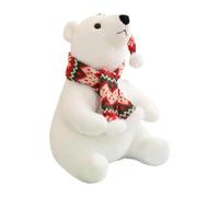 Generisch Peluche mignonne de Noël | Avec écharpe, poupée en peluche douce pour enfants et filles, parfaite pour canapé, table de chevet, salon, chambre à coucher