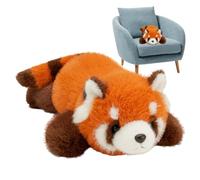 Generisch Peluche panda rouge mignons animaux en peluche jouet coussin | Rotpanda Peluche douce pour adultes et enfants, canapé, lit, salon, chambre à coucher, voiture, bureau, chambre d'enfant