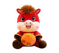 Generisch Peluche | Peluche de changement d'année - Dieu de la richesse 2026 Mascotte Paix Cartoon Figurine pour étudiant, famille, adulte, enfant, ami, salon