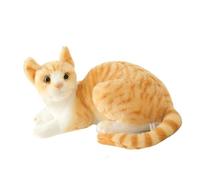 Generisch Peluche réaliste de chat siamois - Peluche douce - 20-30 cm - décorative assise ou allongée - Compagnon confortable à la maison et au bureau - Cadeau pour - Imitation chat