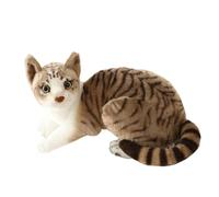Generisch Peluche réaliste de chat siamois - Peluche douce - 20-30 cm - décorative assise ou allongée - Compagnon confortable à la maison et au bureau - Cadeau pour - Imitation chat