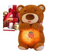 Generisch Peluche respirante, douce et apaisante avec son et lumière pour aider à dormir, adorable doudou - Cadeau d'anniversaire, de Noël, de Saint-Valentin