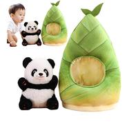 Generisch Peluche - Sac à Dos à Fermeture éclair avec Mains étreintes | Panda en Peluche Douce, remplie de Coton PP, légère en Peluche de Bambou pour Les trajets en Voiture, Les Voyages et pour