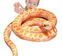 Generisch Peluche serpent - Cadeau réaliste - 110 cm - Doudou surprise d'anniversaire pour - Article de nouveauté - Jouet décoratif doux - Réplique d'animaux - Peluche légère de qualité