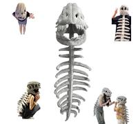 Generisch Peluche squelette, costume en peluche squelette de dinosaure, portable en peluche douce Spinosaurus Dinosaure Costume Tenue pour enfants et adultes (adultes : 120 centimètres)