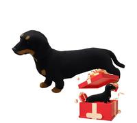 Generisch Peluche Teckel - Figurine réaliste Mignonne - Décoration d'intérieur Amusante - Peluche Douce - Cadeau - Objet de Collection - Accessoire pour Petite Amie, Enfant, Femme, Enfant