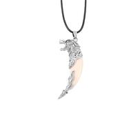 Generisch Pendentif dent de loup avec collier, chaîne dragon - Bijou viking pour homme, collier de qualité supérieure, bijou dernier modèle, dent, loup pour homme et femme, enfant et fans, 1, Résine,