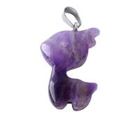 Generisch Pendentif en forme de cerf en agate - Bijou unisexe | Collier en agate naturelle, bijou en pierre pour homme et femme, confortable, pour un usage quotidien, les vacances