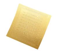 Generisch Pendentif en forme de feuille de Bouddha thaïlandais | Carte dorée Bouddha Pendentif | Signes Écriture Runes Collier, pendentif, décoration religieuse pour hommes et femmes