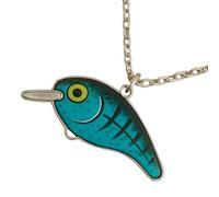 Generisch Pendentif en forme de leurre de pêche - Bijou en forme de poisson - Fabriqué à la main - Léger et coloré - Pour père, ami, femme, homme et enfant, Siehe Beschreibung, Acrylique, Voir