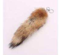 Generisch Pendentif en forme de queue de renard - Environ 30 cm - Extra large - Porte-clés de voiture - Doux et moelleux - Décoration dense - Couleurs naturelles originales, Kak., 32