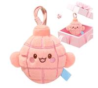 Generisch Pendentif en peluche, pendentif mignon pour la décoration, ornement de poupée en peluche, pour clés de voiture, sac, portefeuille, école, trajets, adultes, enfants, anniversaire et, Rose