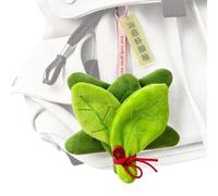 Generisch Pendentif en peluche pour cordon | Symbole de bonheur rempli, feuille de pamplemousse, décoration en peluche | pour petite amie, femme, fille, enfant, voyage, quotidien, sac à bandoulière