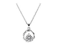Generisch Pendentif fraise chaîne en carton acier titane collier collier collier de conception de pierre naturelle pour femmes colliers piano diamant et pignon feu arrière pour pendentif, Métal, Pas