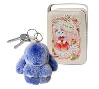Generisch Pendentif - Peluche en peluche - Porte-clés lapin en peluche avec boîte cadeau - Pour adultes, famille, amis, filles, anniversaire, vacances, Pâques