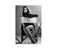 Generisch Penélope Cruz Poster noir et blanc sur toile murale Impression d'art mural Photos suspendues Décoration créative Arts d'intérieur 50 x 75 cm