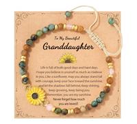 Generisch Perles intercalaires pour la fabrication de bijoux positivité, force et amour - Pour anniversaire, Noël ou comme remerciement - Bracelet grec pour amis et collègues, taille unique, Plastique