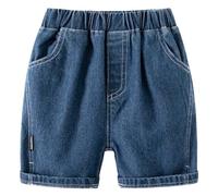 Generisch Petit enfant cinq minutes Chinois Pantalon Bébé Arc Splicing-Shorts Basketball Pantalon, bleu, 6-7 ans
