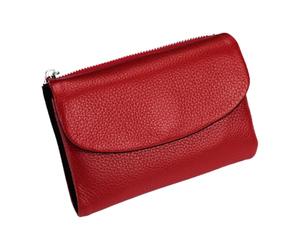 Generisch Petit portefeuille pour femme - En cuir synthétique - Léger - Avec une grande capacité - Pour adolescents et adultes - Design moderne, rouge, Siehe Beschreibung, Voir description