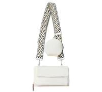 Generisch Petit sac à main pour femme - Sac à main pour téléphone portable avec porte-monnaie - Sac à bandoulière avec 2 compartiments et porte-monnaie - Sac à bandoulière en polyuréthane blanc