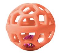 Generisch Petite balle pour chat - Portable - Jouet pour chiot - Jouet interactif pour chat - Réutilisable - Avec cloche - Orange