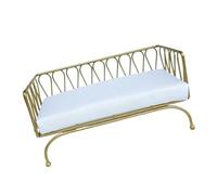 Generisch Petite chaise de canapé en fer avec structure en métal ferreux | Cadre en fer permanent et rembourrage en tissu confortable pour des expositions détaillées de modélisme et ponts de salon