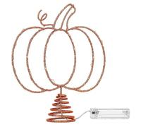Generisch Petite en métal pour sapin d'automne avec lumières LED | Pointe de sapin de Noël pour enfants, maison, bureau, église, vacances, fête, cheminée, fenêtre, intérieur, extérieur, hiver