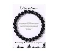 Generisch Petite En Naturelle Plaqué Bijoux 8mm Quartz Beads Volcanic Stone Bracelet Perle Petite Plusieurs Anneaux (R, A)