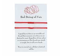 Generisch Petite Naturelle Avec 4 Anneaux Créatif Dragon Noeud Main Tressé Carte Bracelet Bijoux Plaqué Naturelle Bracelet Bracelet Perles Bijoux (Watermelon Red, One Size)