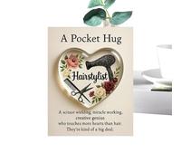 Generisch Petite Poche Câlin de Noël - Souvenir en Forme de Cœur 2D | Petite Poche à Cartes Souvenir Relationnel | Pour Barbier Hommes Femmes Styliste Capillaire Anniversaire Diplôme Retraite Fête