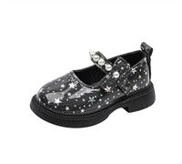 Generisch Petites chaussures en cuir pour bébé de 1 à 6 ans pour le printemps et l'automne Sandales éléphants, Noir , 29 EU