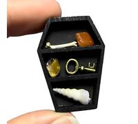 Generisch Petites étagères d'affichage pour objets de collection, étagère à funérailles en bois, présentoir à bijoux, organisateur de cabinet pour pierres de rangement, boucles d'oreilles, bagues