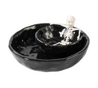 Generisch Petits bols de service Halloween tête de mort double couche gothique