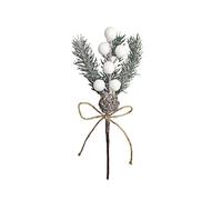 Generisch # Pic d'aiguilles de Noël artificielles avec pommes de pin dorées et noeud rustique Spray décoratif pour couronne, guirlande, décoration d'arbre (largeur unique)