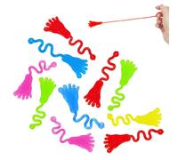 Generisch Piedi Appiccicosi Per Bambini 14,5 x 3,5 cm Silicone - 10 Pezzi Giocattolo Elastico Retrattile - Novità Divertente Per Compleanni, Premi In tes, Giochi Creativi E Decorazioni