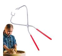 Generisch Pince à creuset en acier inoxydable - Outil de moulage d'argile résistant à la chaleur pour sculptures et artisanat, support en métal durable pour faire fondre le verre au four