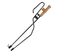 Generisch Pince à feu, fer et bois, tisonnier avec ventilateur intégré | Pince à bois à ressort, outils robustes pour foyer, camping, cheminées, collecte des ordures