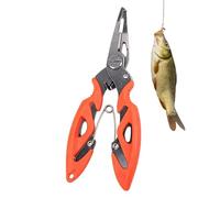 Generisch Pince de pêche pour pêcheur - Pince pliante de pêche - Pour camping, randonnée, voyage, extérieur, eau douce, offshore et surf près de la côte, pêche à la traîne, lancer