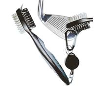 Generisch Pinceau Club de Golf, Brosse de Golf et Nettoyeur de Groove - Nettoyeur de poignée de Golf Portable Double Face - Accessoire de Club léger pour Hommes et Femmes Caddy Utilisation en Plein