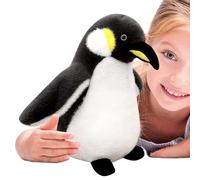 Generisch Pingouin en tissu - Doudou doux - 20 cm - Pièce de collection - Décoration pour canapé, chambre à coucher et salon