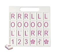 Generisch Planche d'exercice solo Mahjong - 24 compartiments - Léger et portable - Activité d'apprentissage - Aide à l'entraînement - Pour les voyages, la maison, le jardin, la terrasse